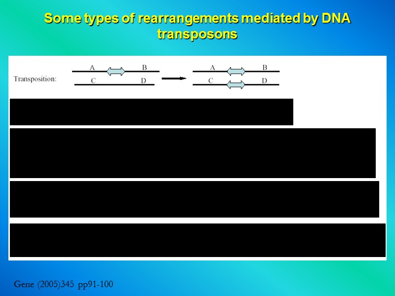 Some types of rearrangements mediated by DNA transposons Gene (2005)345 pp91-100